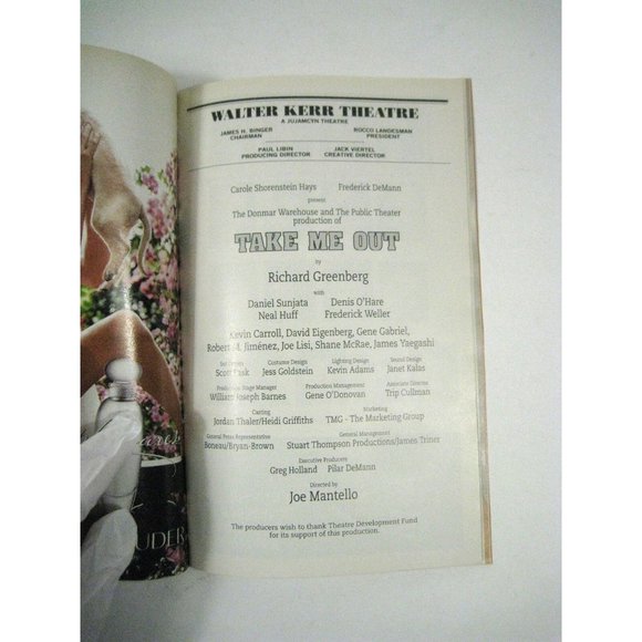 Take Me Out Playbill July 2003 Walter Kerr Theatre Ticket Tony Flyer O'Hare - Picture 4 of 6